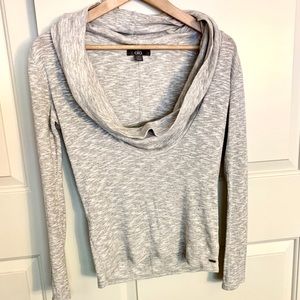 Alo, Gray, Cowell/Boat neck, Long Sleeve Shirt